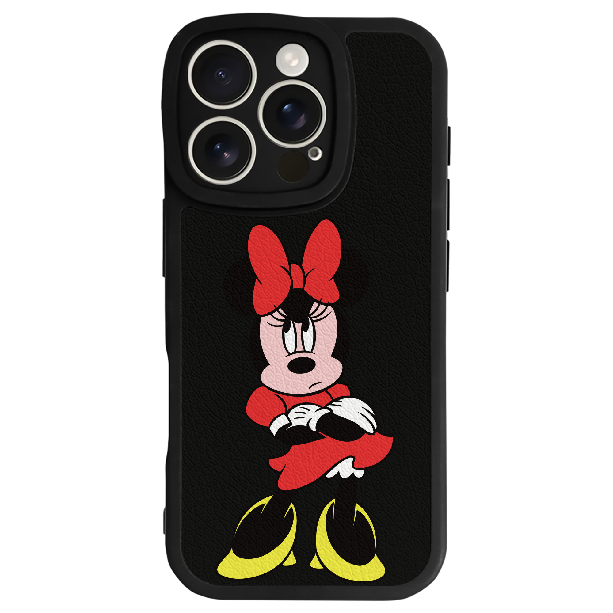 （画像用） ミッキーマウス Mickey Mouse 【iPhone 16シリーズ対応】シリコンスマホケース（レザー調） 材質：シリコン